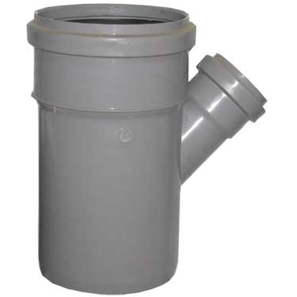 Тройник переходной Хемкор НПВХ Дн110х50х45° (серый)