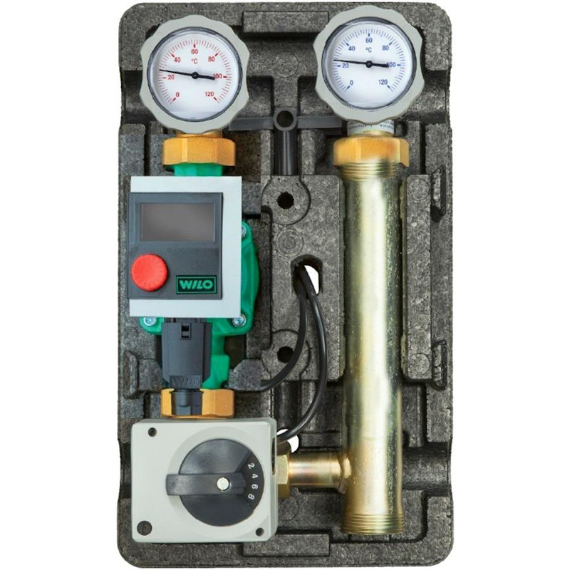 Насосная группа Meibes MK 1" с насосом Wilo PARA SC 7.0 со смесителем (подача слева)