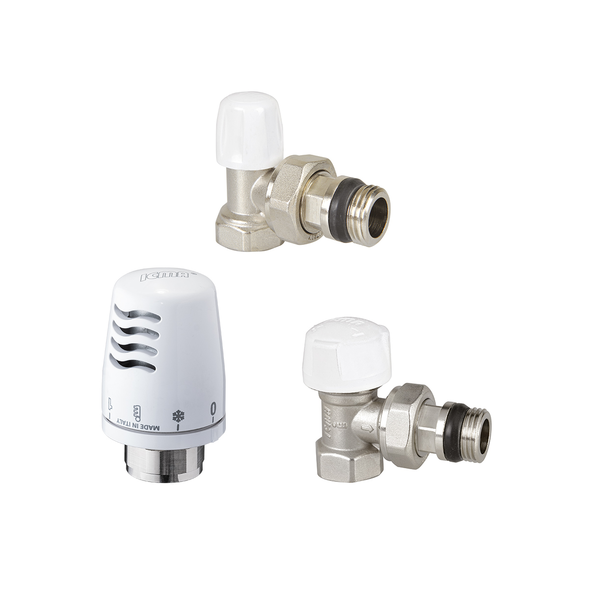 Комплект термостатический Icma Ду20 Ру10 угловой ВР гайка М30х1,5 штуцер с герметичной прокладкой