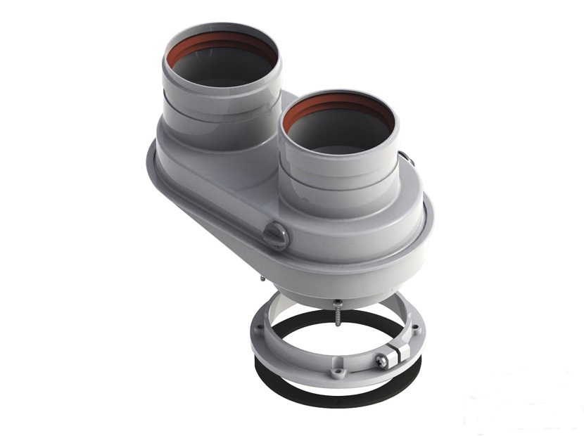 Адаптер дымохода двухканальный PROTHERM 80/80 для котлов Рысь, Ягуар