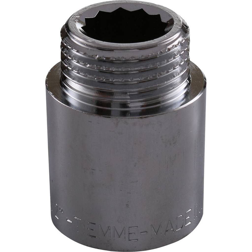 Удлинитель TIEMME 25x1/2 HВ (хром)