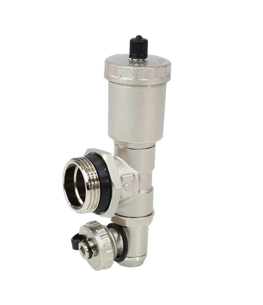 Элемент концевой Aquasfera 9509 1" воздухоотводчик+клапан сливной для коллектора