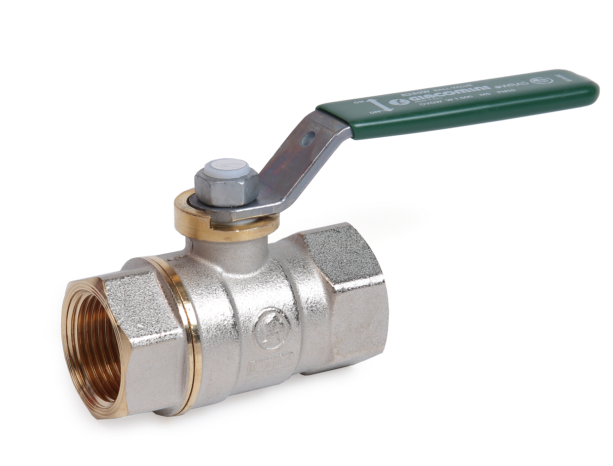 Кран шаровой Giacomini R250W Ду15 Ру42 ВР стандартнопроходной (ручка-рычаг)