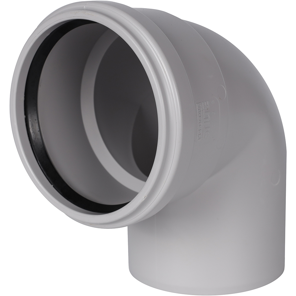 Отвод STOUT 110х87,5° канализационный бесшумный