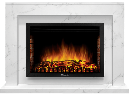 Портал Firelight Simple 25 (белый мрамор)