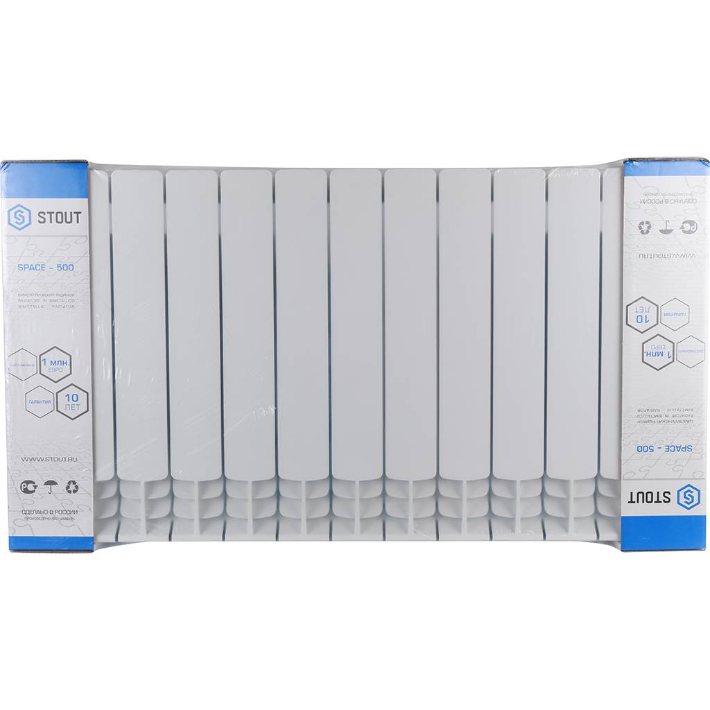 Радиатор биметаллический STOUT Space 500 x 13 секций