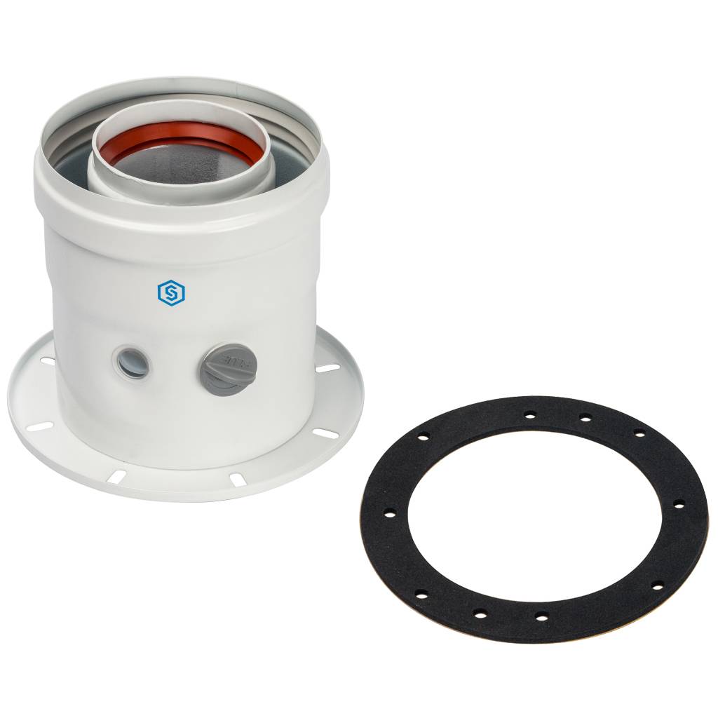 Адаптер STOUT DN60/100 вертикальный коаксиальный (совместимый с Bosch, Buderus)