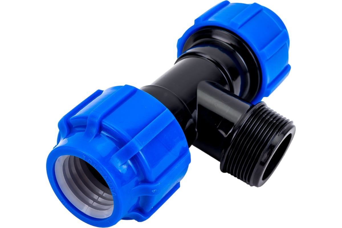 Тройник компрессионный ТПК-АКВА ПЭ Дн40х1 1/2"х40 НР