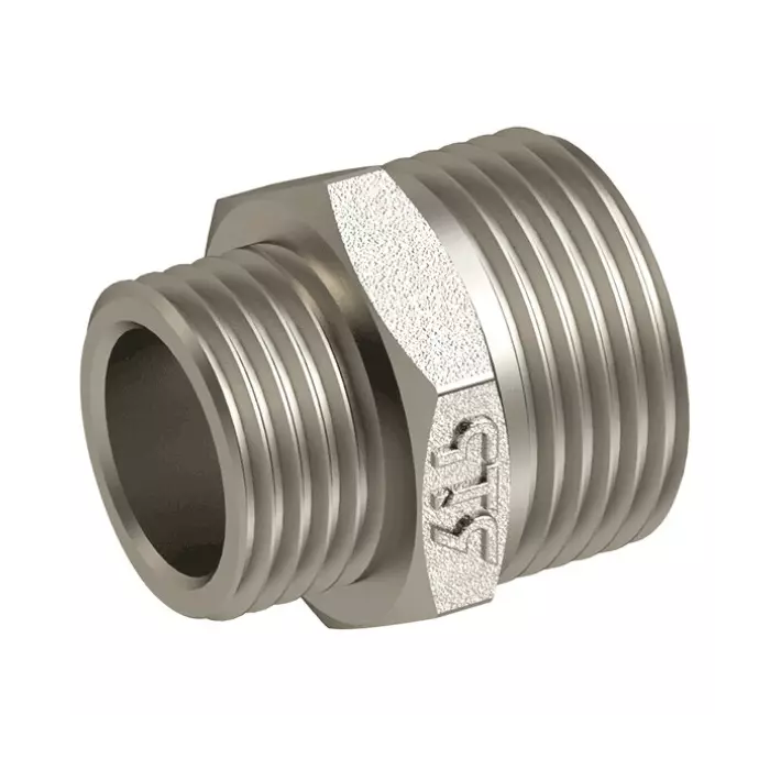 Ниппель переходной РосТурПласт Ду32х25 НР (никелированный)