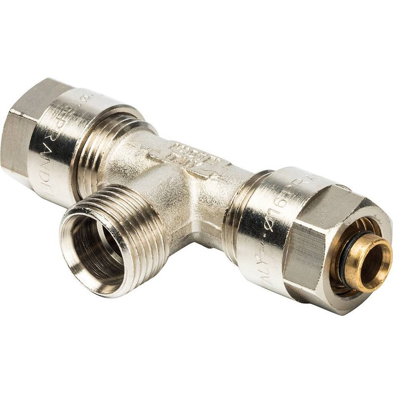 Тройник Prandelli Multyrama 16х2,0х1/2" НР для металлопластиковых труб