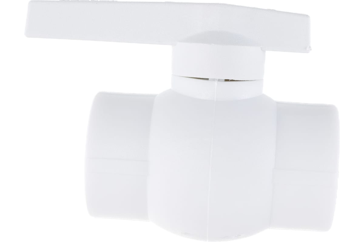 Кран шаровой VALFEX PP-R Dn50 полнопроходной (белый)