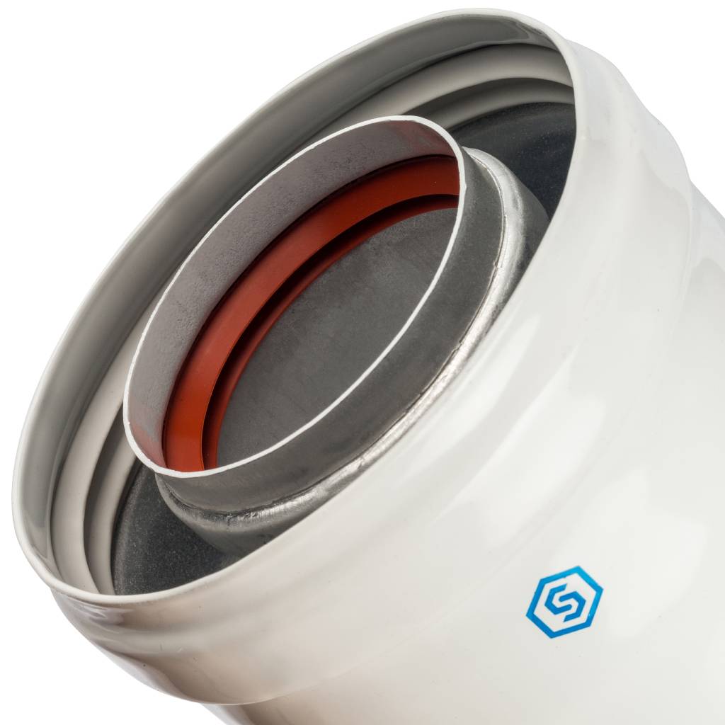 Адаптер STOUT DN60/100 вертикальный коаксиальный (совместимый с Vaillant, Protherm NEW)