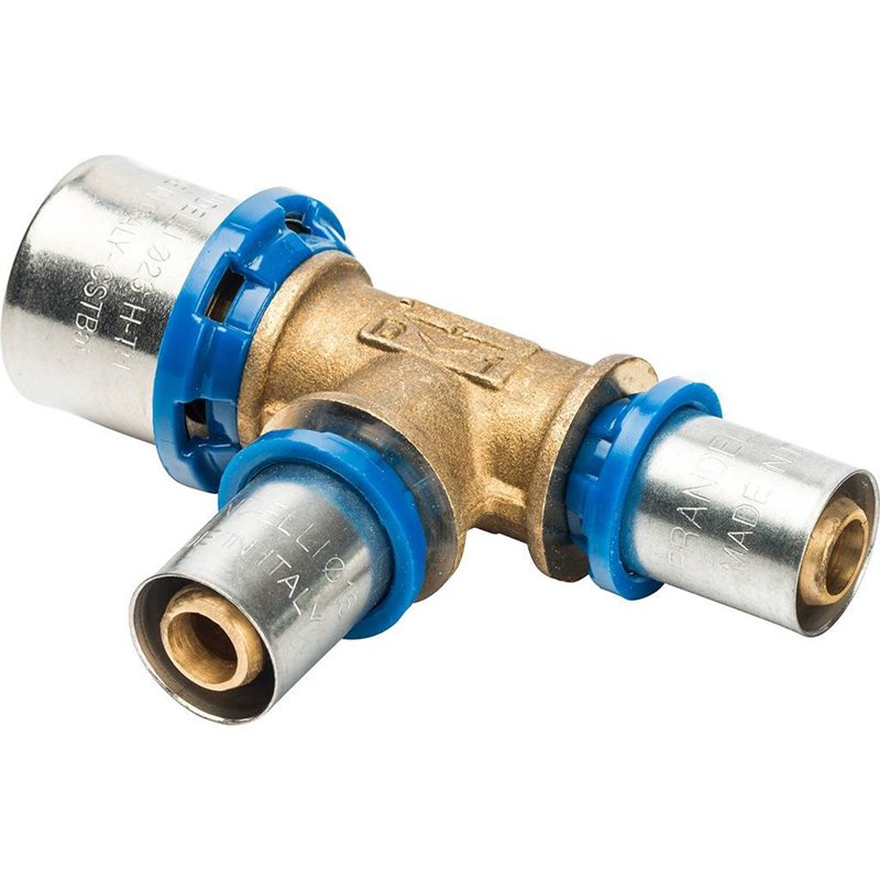 Тройник переходной Prandelli Multyrama 26.3х16,2х16,2 профиль H, TH, U для металлопластиковых труб