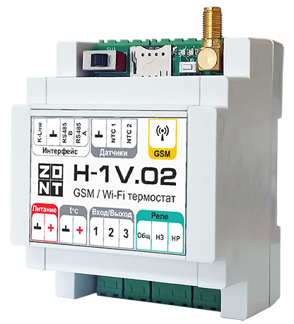 Контроллер Zont H-1V.02 отопительный GSM / Wi-Fi