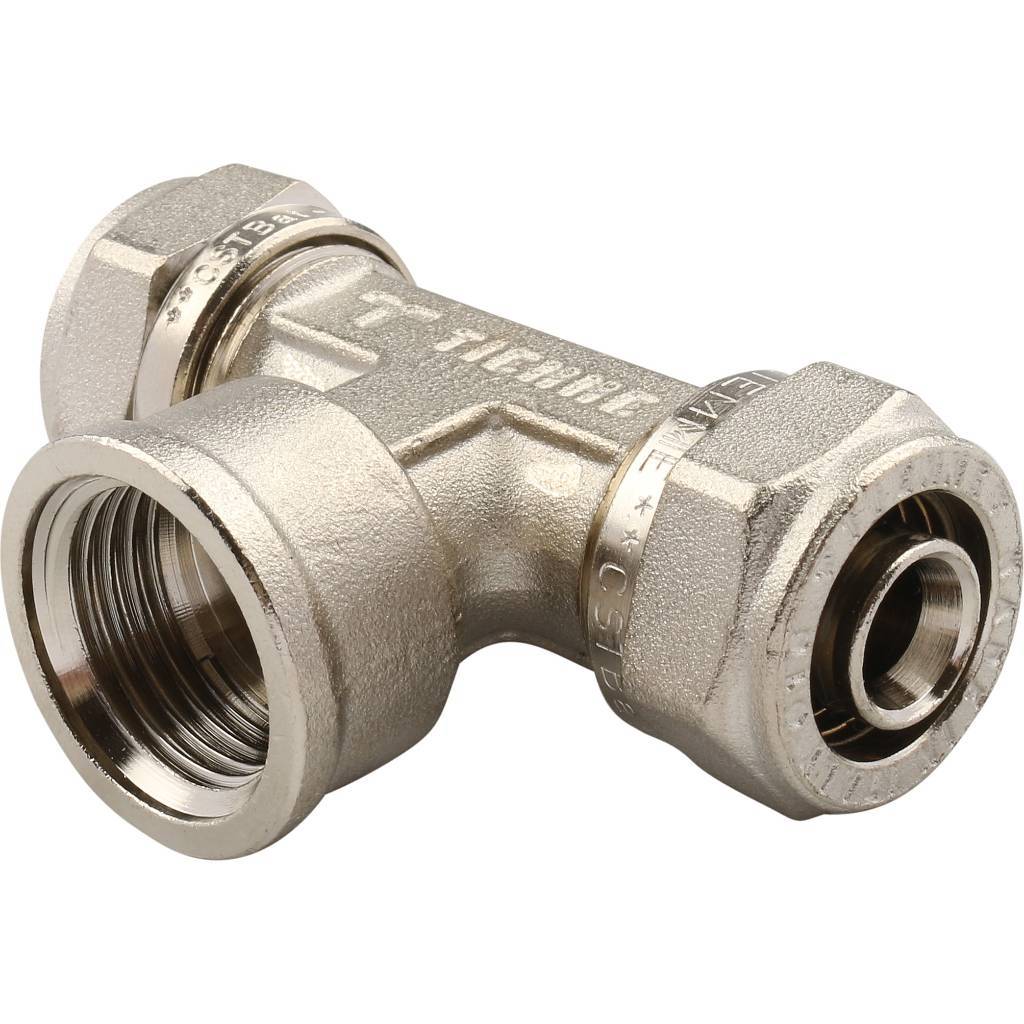 Тройник TIEMME 16х1/2х16 с внутренней резьбой