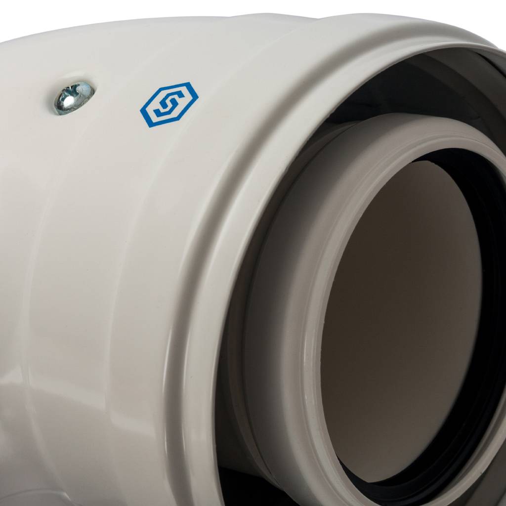 Элемент дымохода STOUT DN60/100 м/п конденсационный колено/адаптер 90° (совместим. с Baxi,Viessmann)