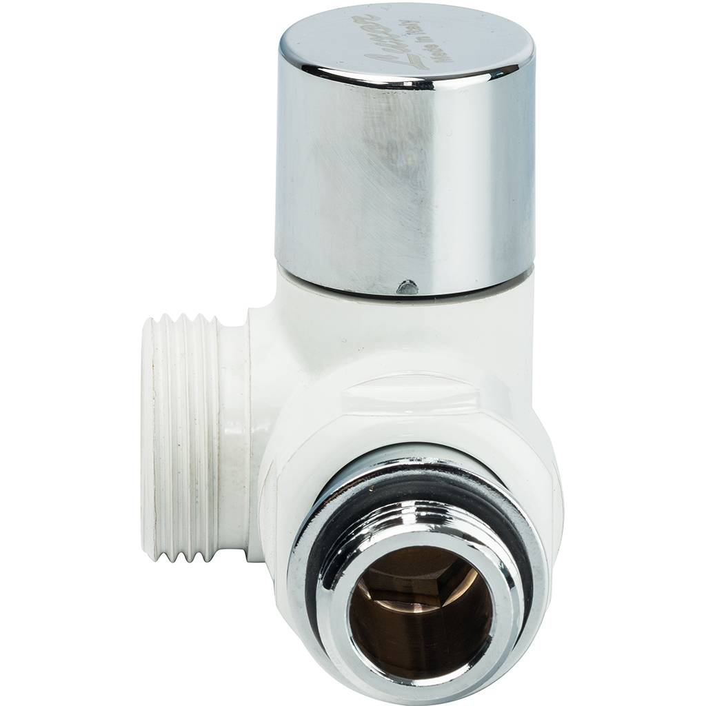 Термостатический комплект LUXOR KT 269/A 1/2"EK угловой правый (RCD269/A+DCS33/A+TA1200) белый-хром