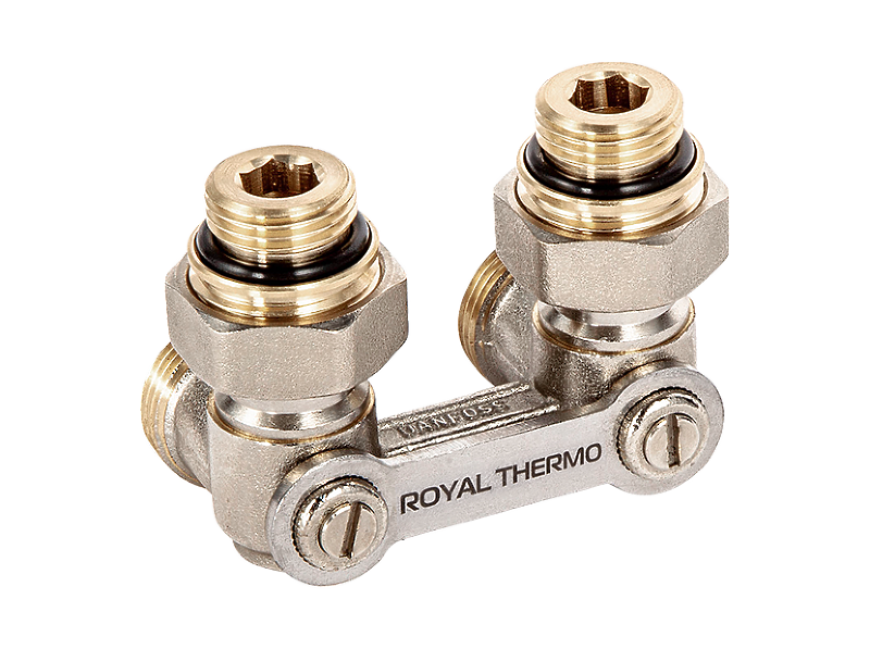 Узел нижнего подключения Royal Thermo 1/2"х3/4"EK (боковое подключение) угловой