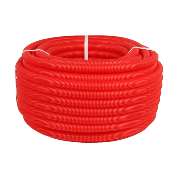 Труба гофрированная SMART Install D20хd18 для труб D16 (бухта 50 метров) красный