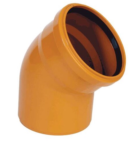 Отвод РосТурПласт PP-B Дн110х30° наружная канализация (рыжий)