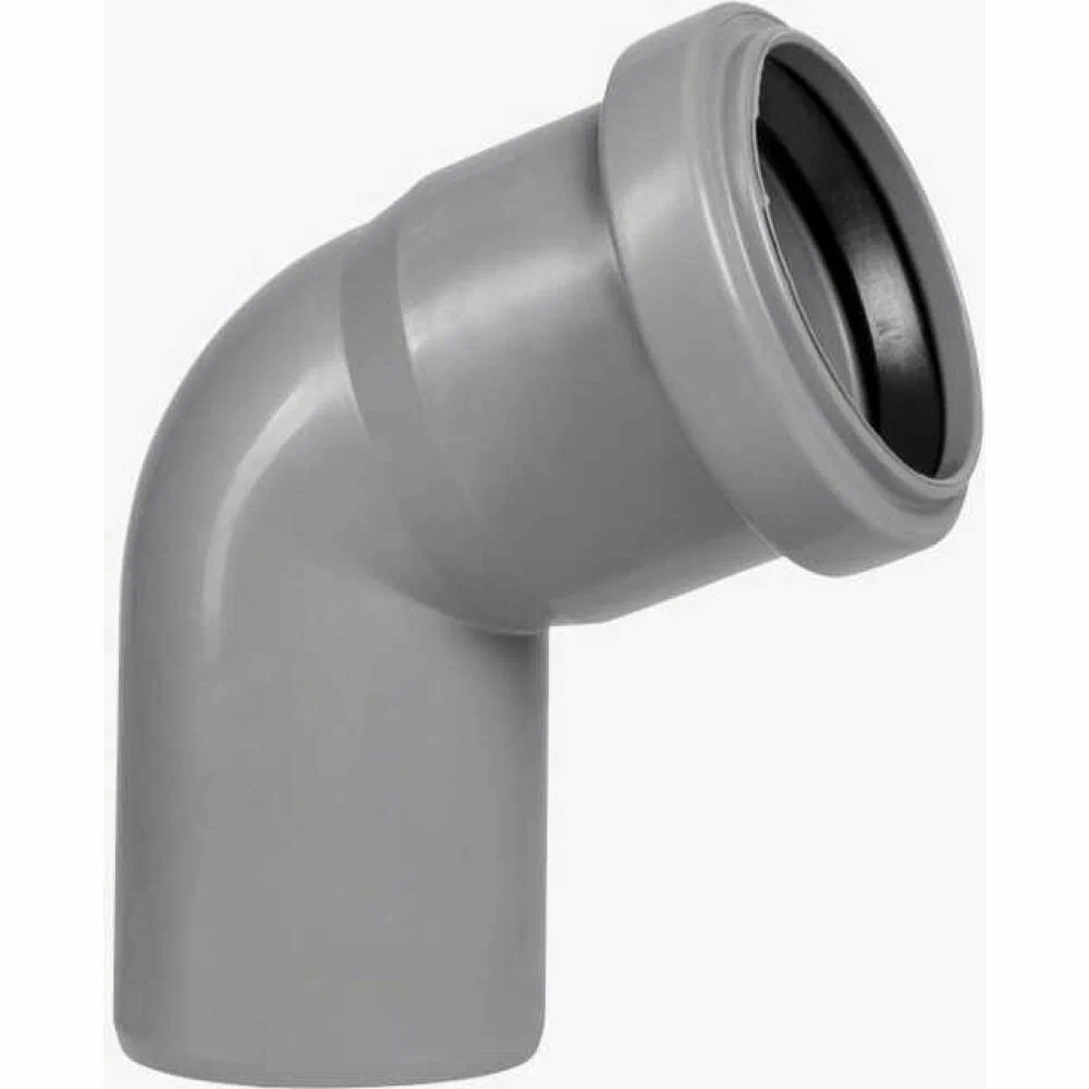 Отвод VALFEX PP-H Дн110х67° для внутренней канализации (серый)
