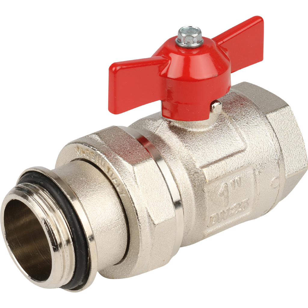 Itap 098S 1" Кран шаровой с накидной гайкой полнопроходной (бабочка), американка