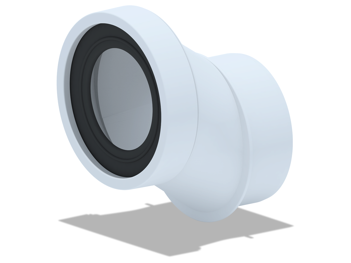 Эксцентрик жесткий АНИ Пласт 40 мм c выпуском 110 мм (для чугунных труб) для унитаза W0421