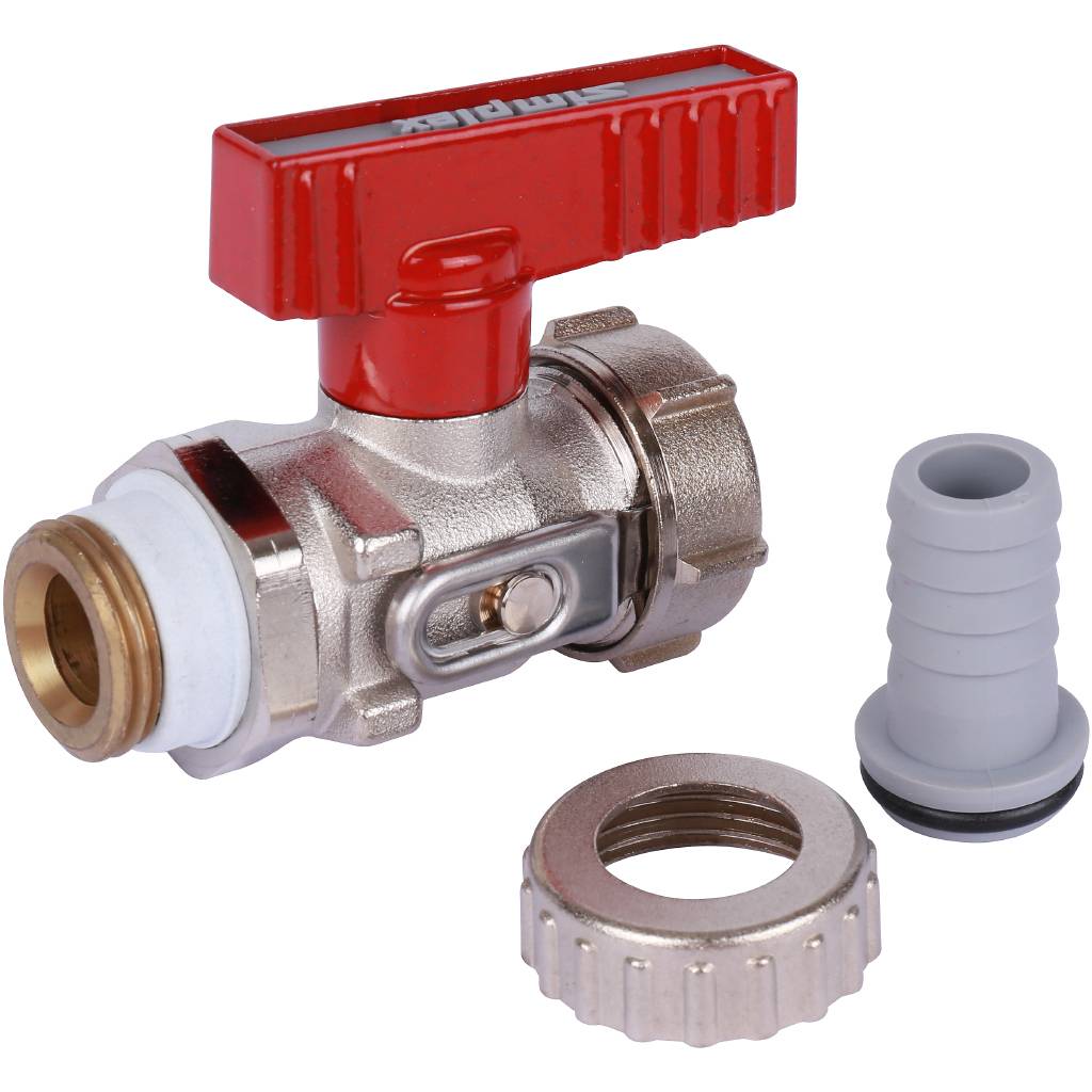 Кран шаровой Simplex KFE Exclusive 1/2" HР PN16 прямой со штуцером