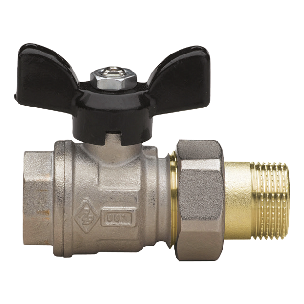 Кран шаровой RUBINETTERIE BRESCIANE EXPO-SFER 4604 3/4" ВР/НР американка полнопроходной (бабочка)