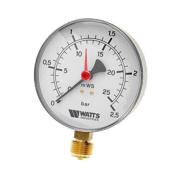 Watts F+R200(MDR) 63/25x1/4" Манометр радиальный 63мм, 0-25 бар