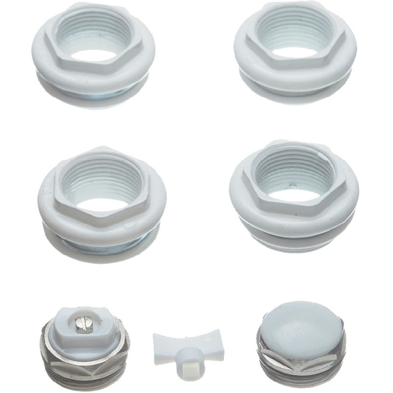 Монтажный комплект STOUT универсальный для подключения радиатора 3/4" RAL 9016