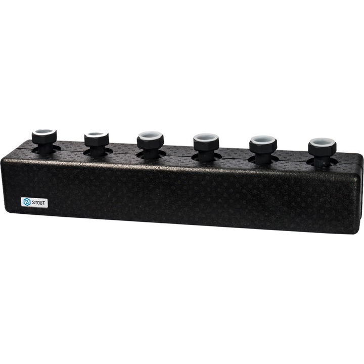 STOUT Стальной распределительный коллектор 3 отопительных контура (в теплоизоляции DN 25)