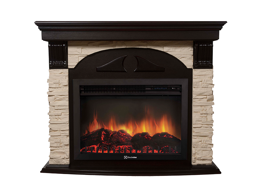 Портал Firelight Torre 30S (камень слоновая кость, шпон венге)