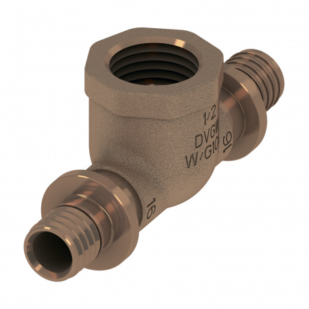 Тройник TECE TECEflex 90° 25х3/4х25 с внутренней резьбой (бронза)