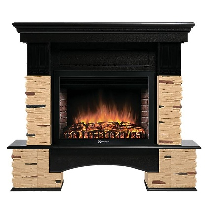 Портал Firelight Pietra Nuovo 30 (камень сланец натуральный, шпон темный дуб)