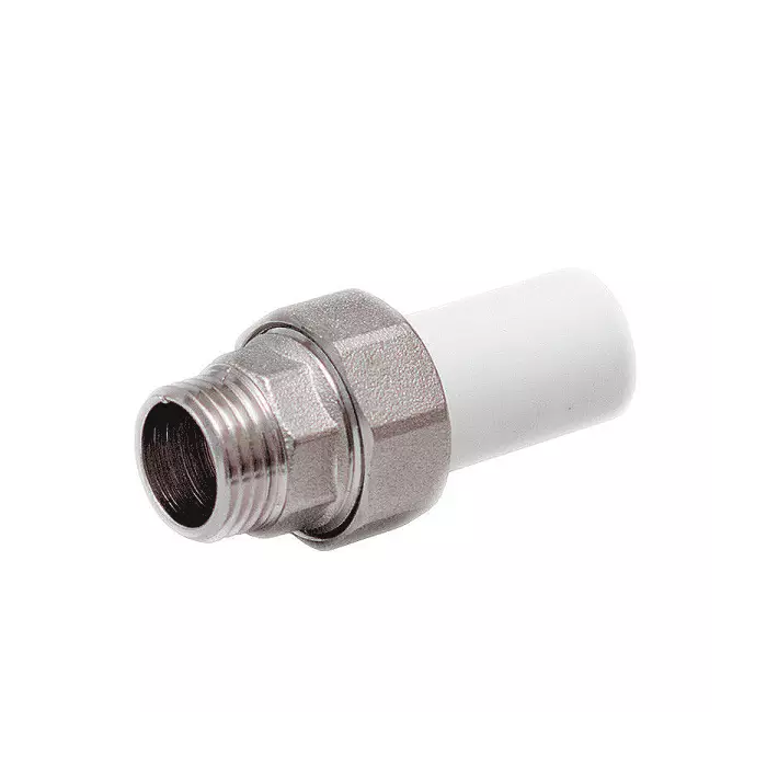 Муфта трубная разъёмная (американка) VALFEX PP-R Dn40х1 1/4" НР Ру25 (белый)