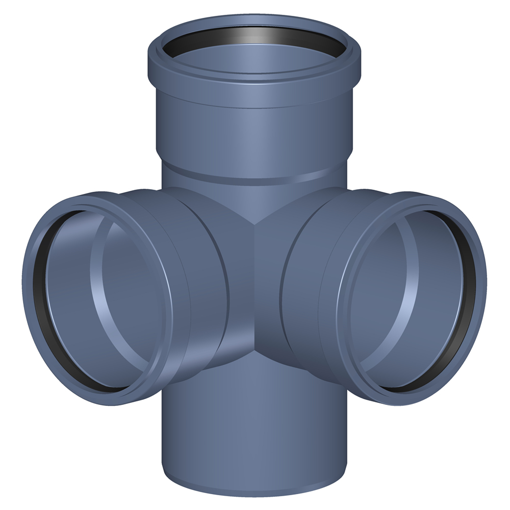 Крестовина TECE POLO-KAL NG 110/110/110х87,5°/90° канализационная угловая