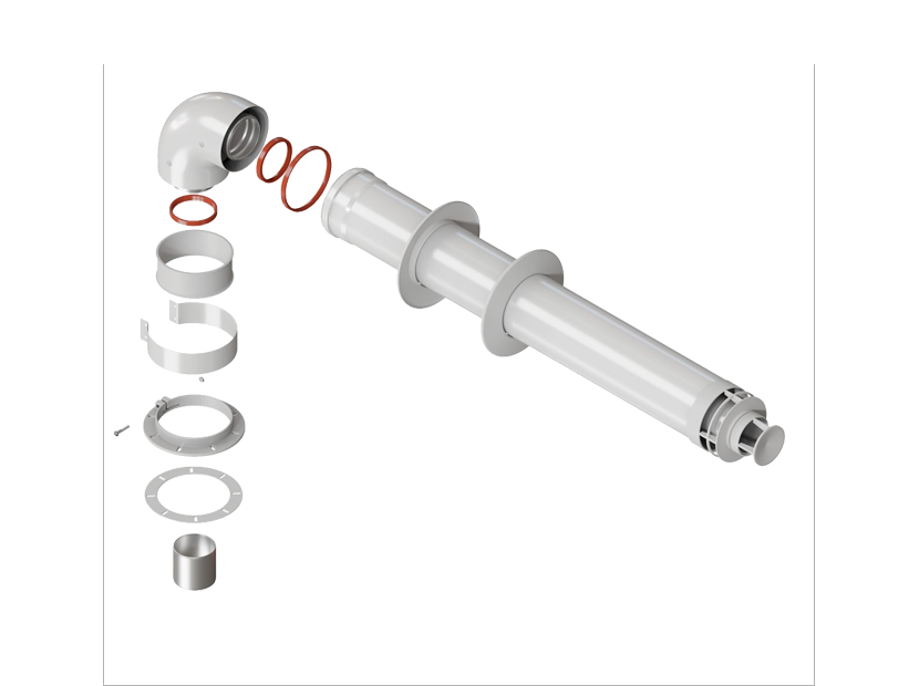 Комплект коаксиальный Royal Thermo 60/100 L=900 мм универсальный