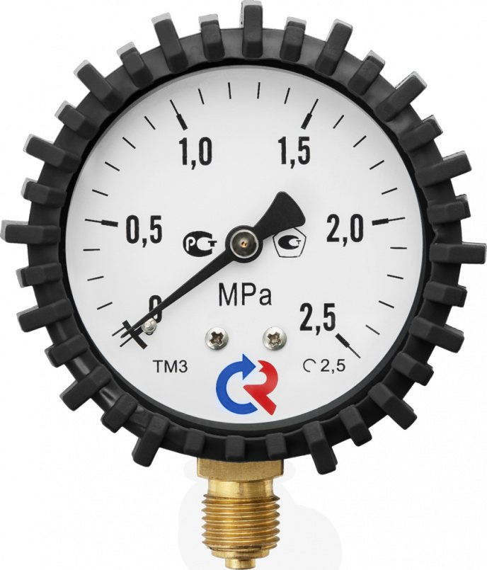Манометр Росма ТМ-310Р.00 Дк63мм 0-2,5 МПа кл.2,5 G1/4" общетехнический стандартный (радиальный)