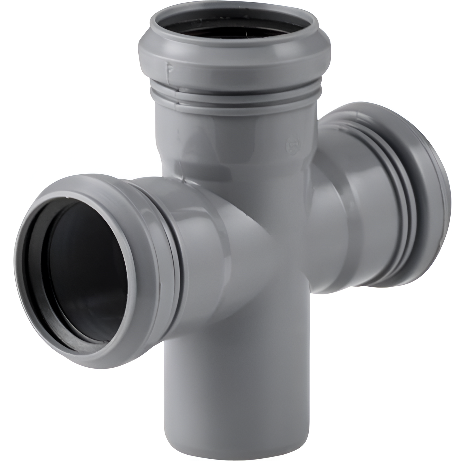 Крестовина одноплоскостная РосТурПласт PP-H Дн50х50х50х87° (серый)