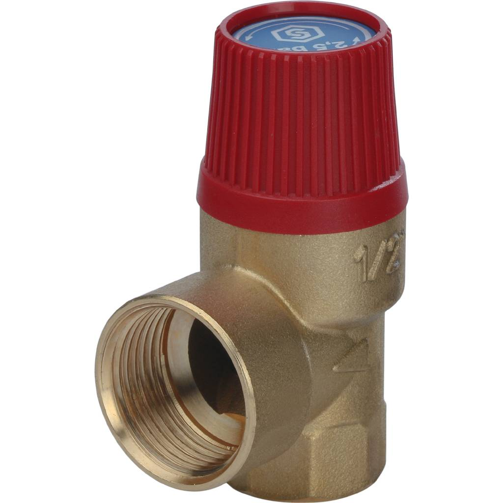 Предохранительный клапан STOUT для отопления 2.5 бар 1/2"x3/4" (477.127) SVS-0010-002515
