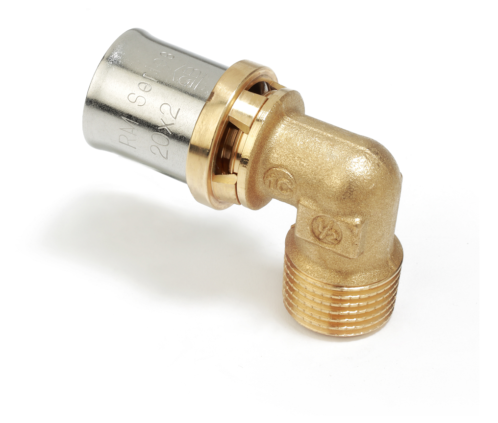 Угольник-пресс 90° Giacomini RM127 Дн16х1/2" НР