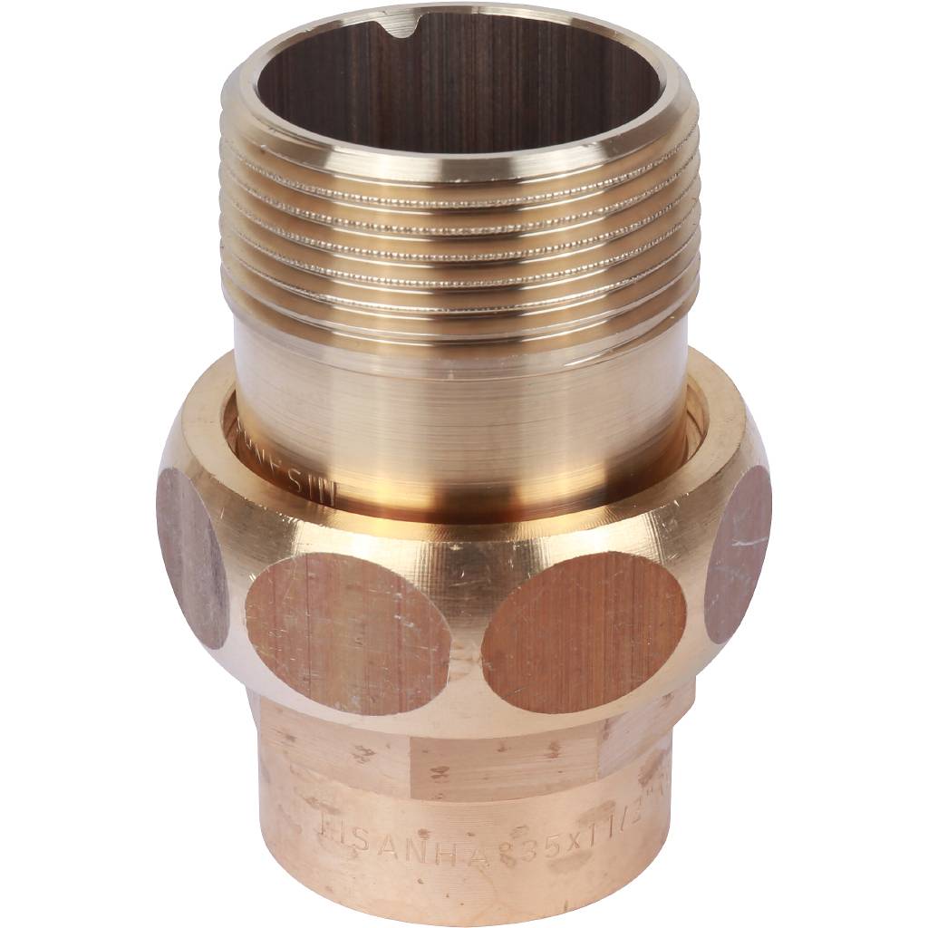 Сгон Sanha 35x11/4 ВП-НР с плоским уплотнением под пайку 4331g бронза