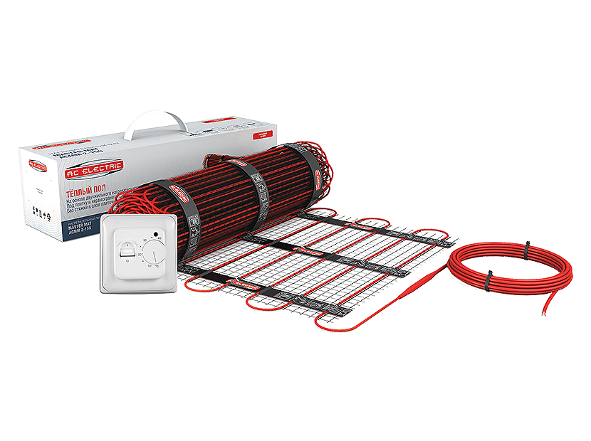 Нагревательный мат AC Electric ACМM 2-150-5 (комплект теплого пола с терморегулятором)
