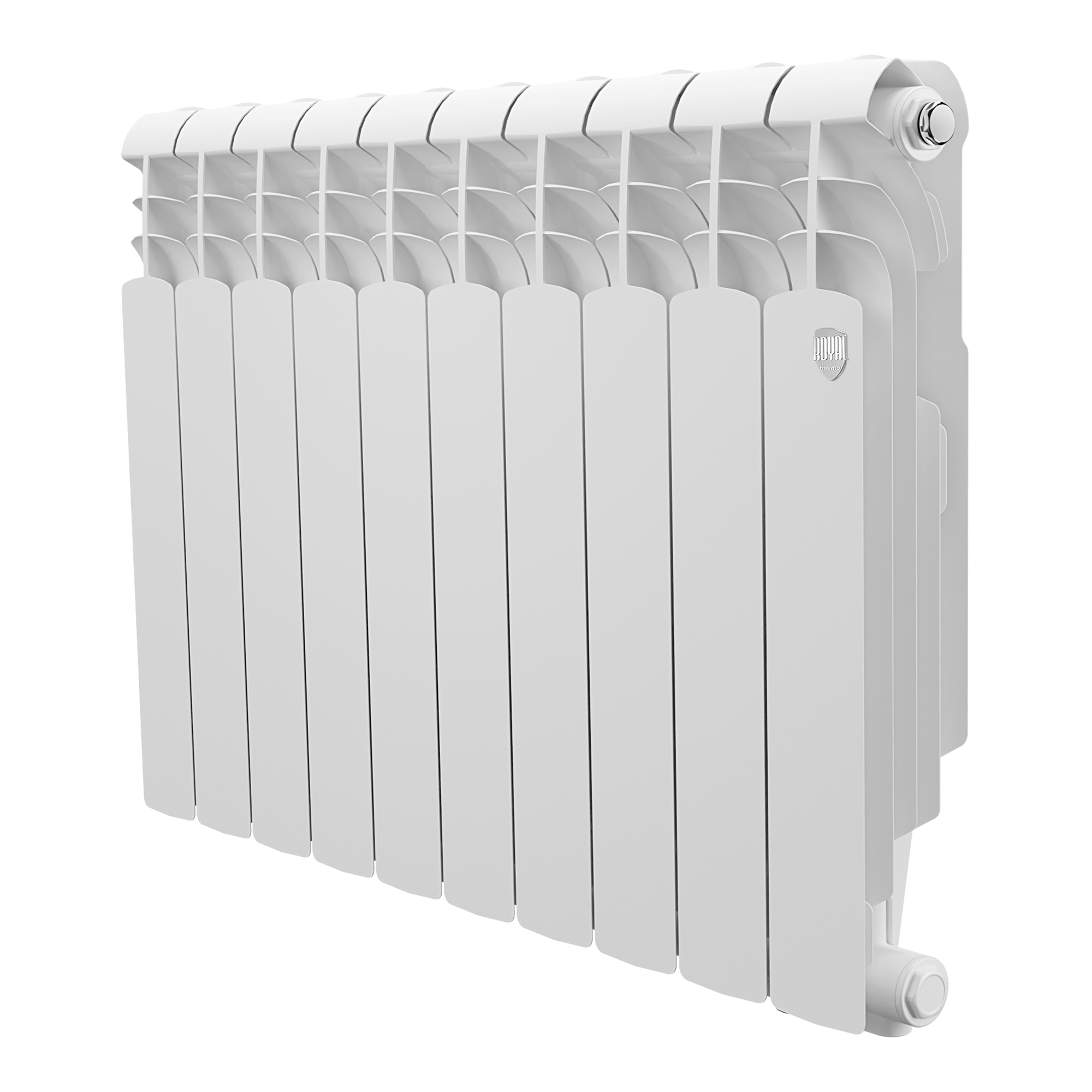 Радиатор биметаллический Royal Thermo Vittoria Super 500 2.0 VDL80 - 10 секций нижнее левое