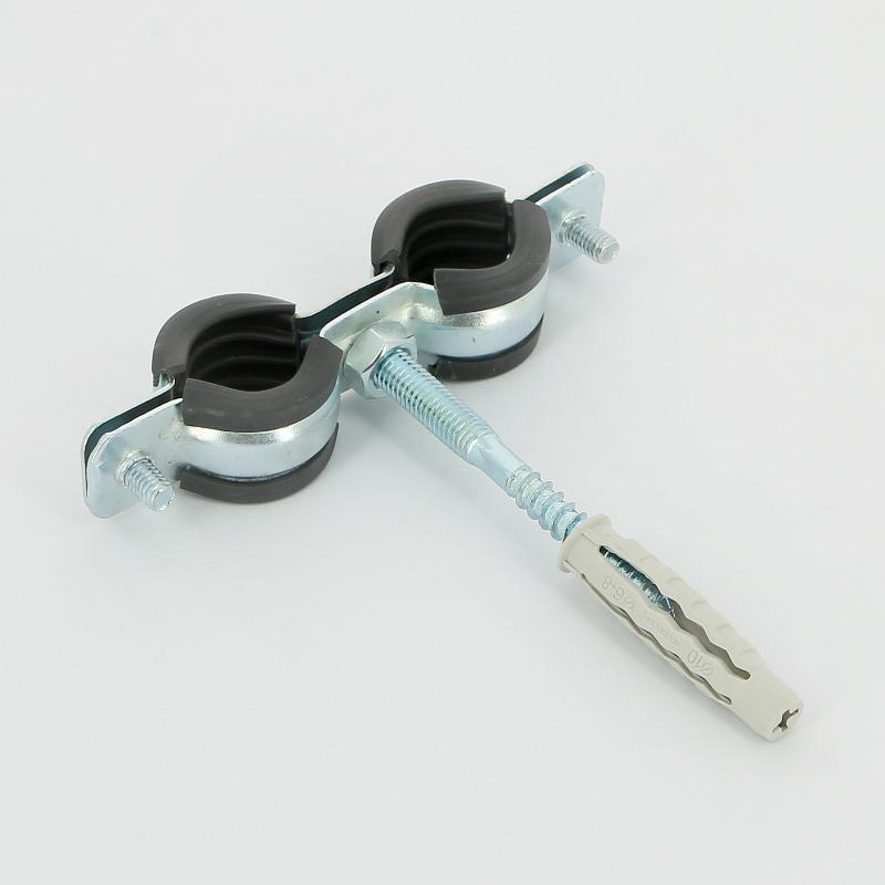 Хомут Walraven BIS Cobra двойной с epdm М8 20-24мм (1/2 + винт-шуруп М8х80мм + дюбель)