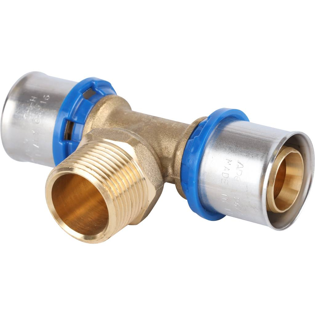 Тройник-переходник APE 26x3/4"x26 НР для металлопластиковых труб