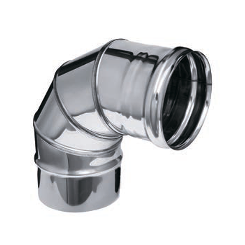 Колено Ferrum 4 секции угол 90° (430/0,5 мм) D100