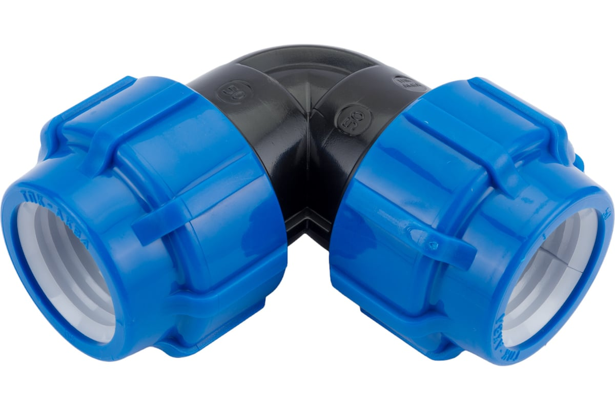Отвод компрессионный ТПК-АКВА ПЭ Дн50х90°