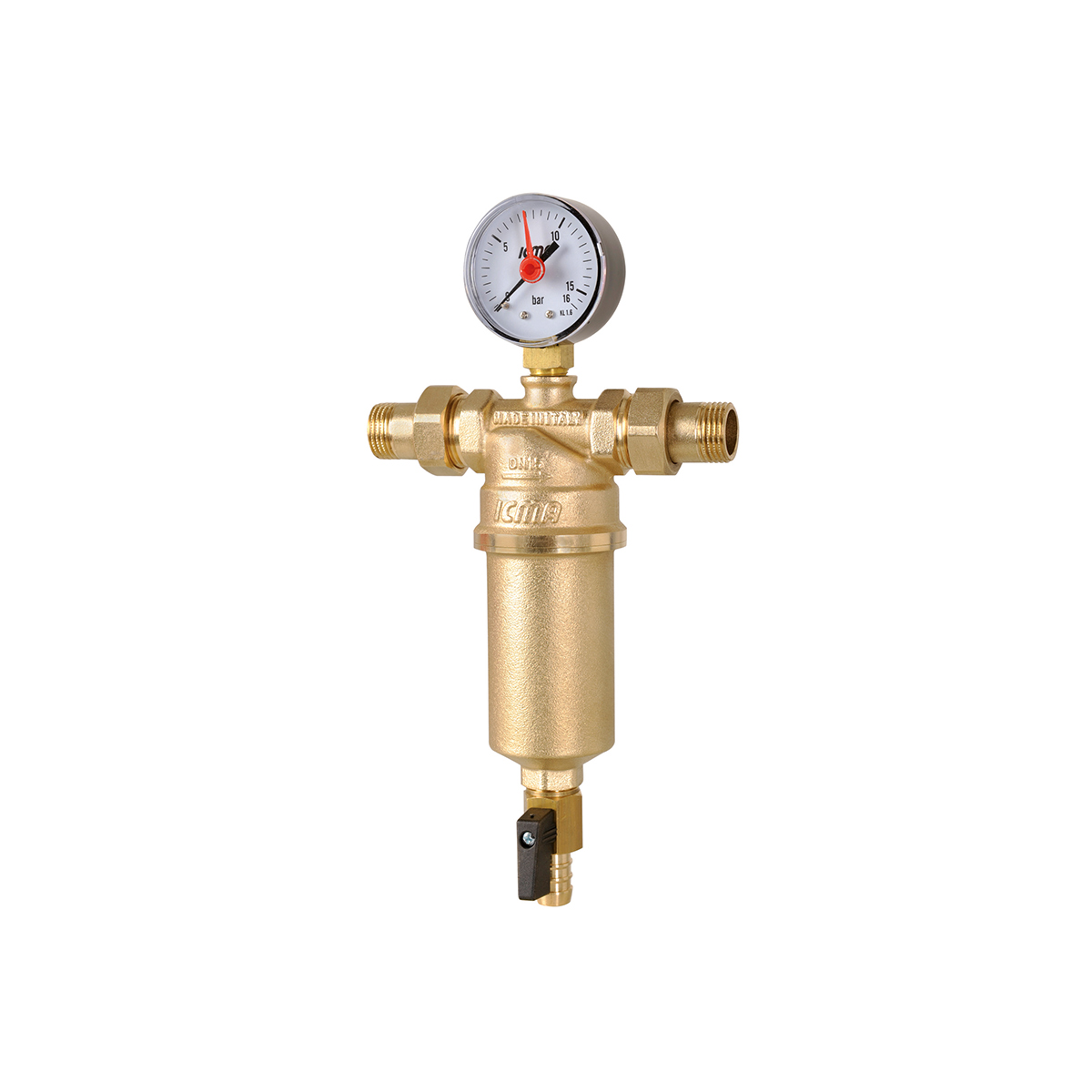 Фильтр сетчатый Icma 51 Ду32 Ру25 с манометром